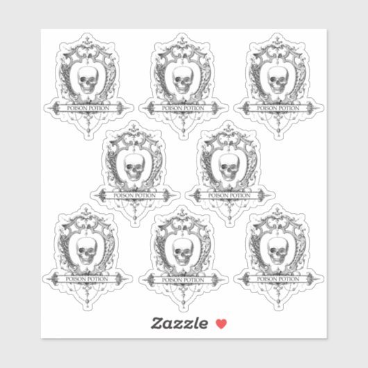 Poison Potion Halloween 1,5 x 2 inch Sticker (Vel)