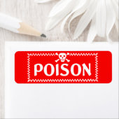Poison  Red Crossbones Danger Label (Insitu)