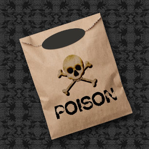 Poison schedel en Botten Trick or treat Halloween Bedankzakje