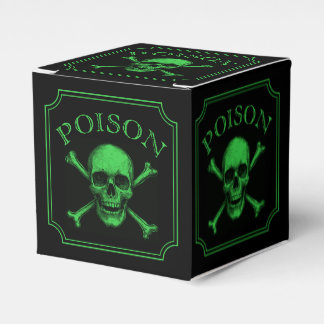 Poison Skull and Crossbones Halloween Design Print Bedankdoosjes
