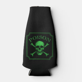 Poison Skull and Crossbones Halloween Design Print Flesjeskoeler