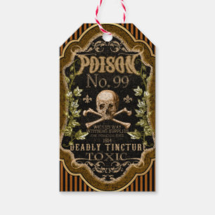 Poison Skull Apothecary Halloween Gift Label Cadeaulabel