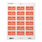  Poison Sticker Etiket Waarschuwing (Full Sheet)