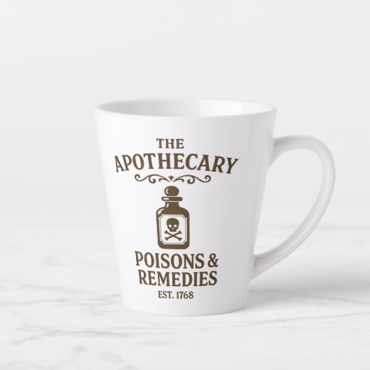 Poisons & Remedies Latte Mug – Apothecary-Style Latte Mok (Rechts)
