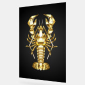 Poisson à langouste polygonale dorée sur noir (Angle)