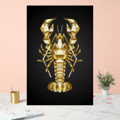 Poisson à langouste polygonale dorée sur noir (Mariage)