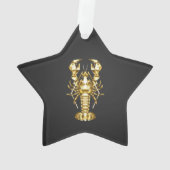Poisson à langouste polygonale dorée sur noir (dos)