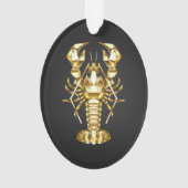 Poisson à langouste polygonale dorée sur noir (dos)