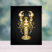 Poisson à langouste polygonale dorée sur noir (Neutre)