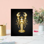 Poisson à langouste polygonale dorée sur noir (Mariage)