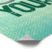 Poisson À Vélo Poster Motivationnel Vert (Coin)