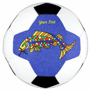Poisson Abstrait et coloré sur bleu vif