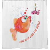 Poisson amusant et rideau de douche vers (Devant)