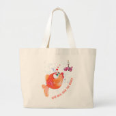 Poisson amusant et vers amour Romantique Sac fourr (Devant)