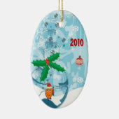 Poisson animal Couples de Noël Ornement photo (Droite)