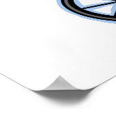 Poisson besoin vélo drôle dessin animé Poster (Coin)