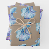 Poisson Bêta Bêta Bêta à écaille de papier kraft (En situation)