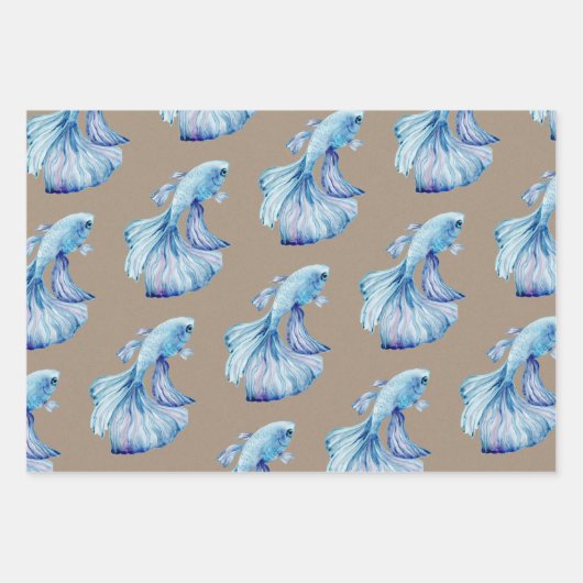 Poisson Bêta Bêta Bêta à écaille de papier kraft (Devant)