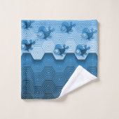 Poisson bleu (Gant de toilette)