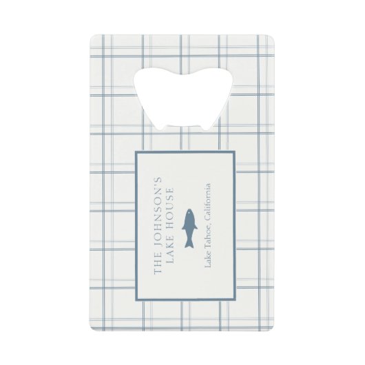 Poisson Bleu de la Maison de Lac Plaid Classable (Devant)