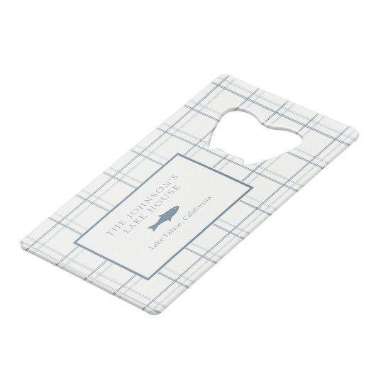 Poisson Bleu de la Maison de Lac Plaid Classable (Devant Angle)