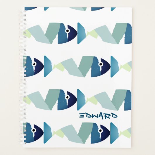 Poisson bleu de natation Abstraite (Devant)