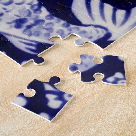 Poisson bleu et blanc Koi difficile Puzzle (Côté)