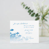 Poisson bleu et corail Enregistrer la carte Date (Debout devant)