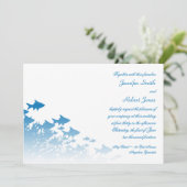 Poisson bleu et Faire-part de mariage corallienne (Debout devant)