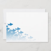 Poisson bleu et Faire-part de mariage corallienne (Dos)