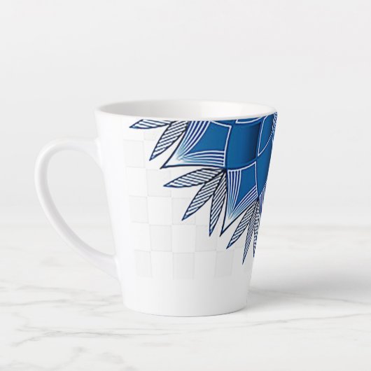 "Poisson bleu" Petite Mug de café en latte (Gauche)