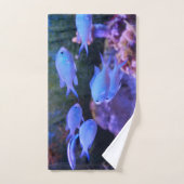 Poisson bleu tropical (Serviette à main)