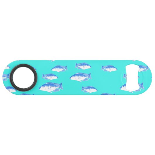 Poisson bleu turquoise (Dos Horizontal)