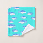 Poisson bleu turquoise (Gant de toilette)
