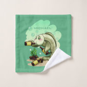 Poisson Boire ensemble de serviettes de nom person (Gant de toilette)