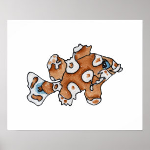 Poisson caricature Sweetlips Poisson Poster d'art 