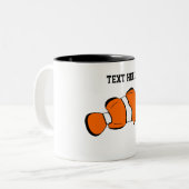 Poisson Clown Mug à café à deux tons (Devant gauche)