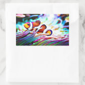 Poisson clown qui vous regarde Stickers (Sac)