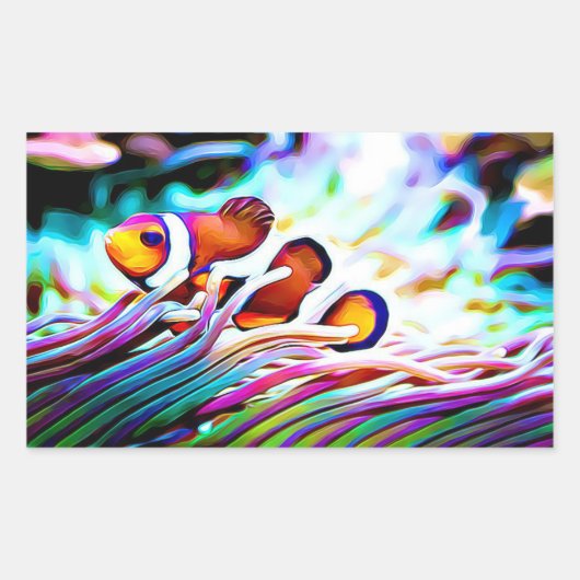 Poisson clown qui vous regarde Stickers (Devant)