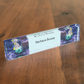 Poisson coloré Acrylique Bureau Nom Plaque (Taille)