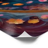 Poisson coloré Koi no 2 Poster brillant (Coin)