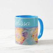 Poisson coloré Motif Aquarelle Girls Mug (Devant droit)