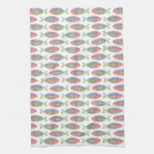 Poisson coloré Squelette Serviette de cuisine (Vertical)