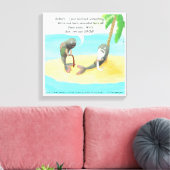 Poisson Confus Sur Desert Island Drôle toile Impri (Insitu(Salon))