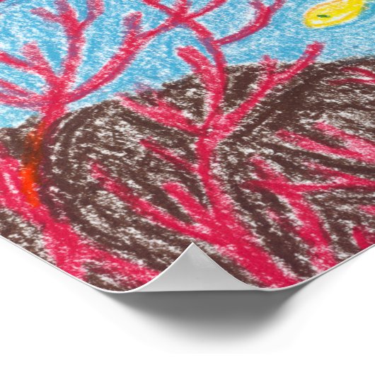 Poisson Crayon #4 - Poster (Coin)