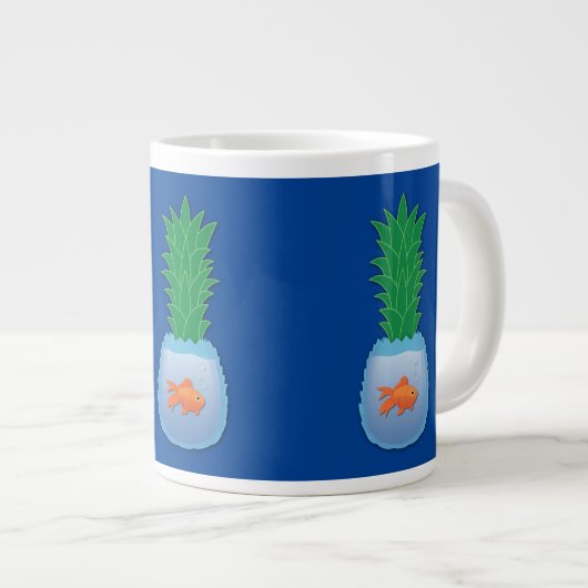 Poisson d'ananas Géant Café Mug (Devant droit)