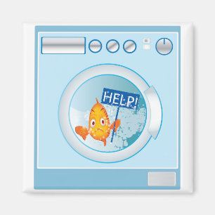 poisson dans la machine à laver aimant