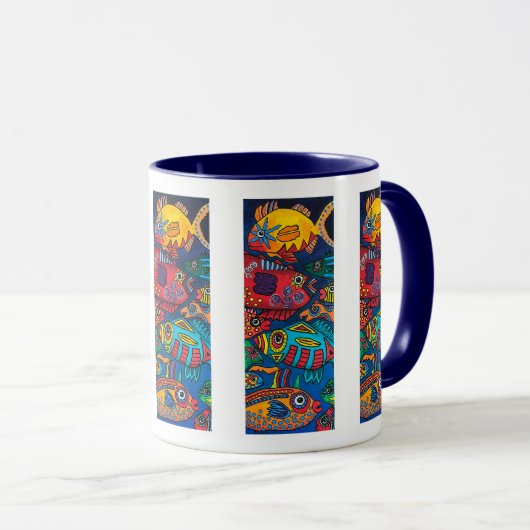 "Poisson dans la voie rapide" Beverage Mug (Devant droit)