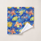 Poisson d'aquarelle amusant (Gant de toilette)