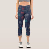 Poisson de caniche tribal Capri Leggings (Recto)